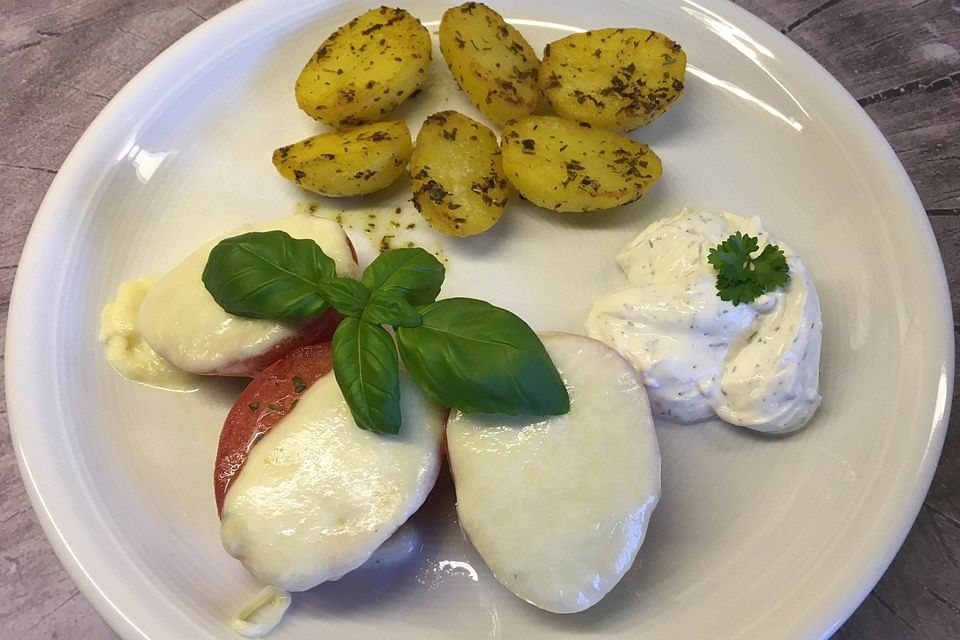 Überbackene Tomaten mit Mozzarella