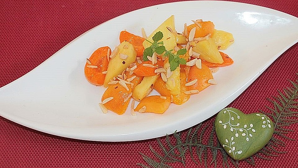 Aprikosen Ananas Salat Mit Gerosteten Mandelkernen Von Patty89 Chefkoch 