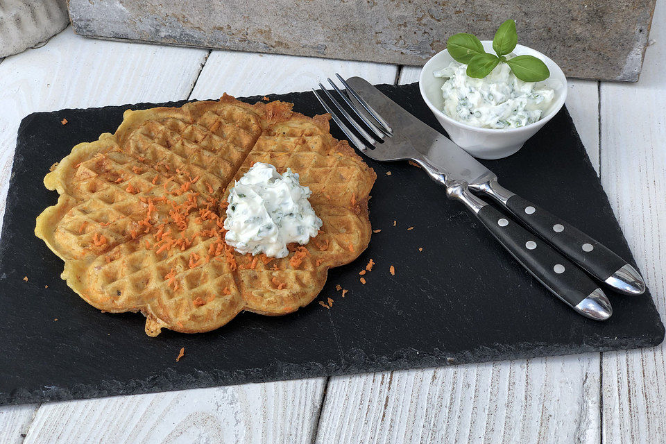 Herzhafte, kalorienarme Waffeln