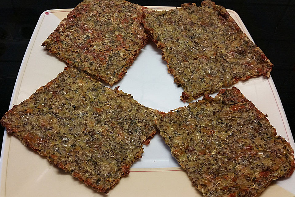 Grundrezept Low Carb Pizzaboden, Pizzabrot, Wrap