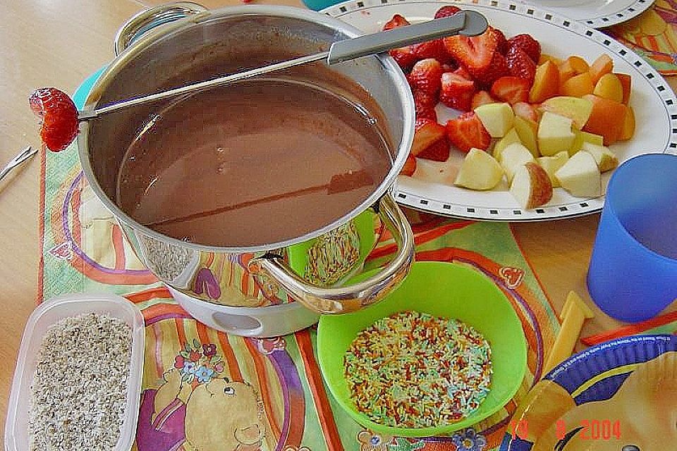 Schokoladen - Obst - Fondue Schokoladen - Obst - Fondue