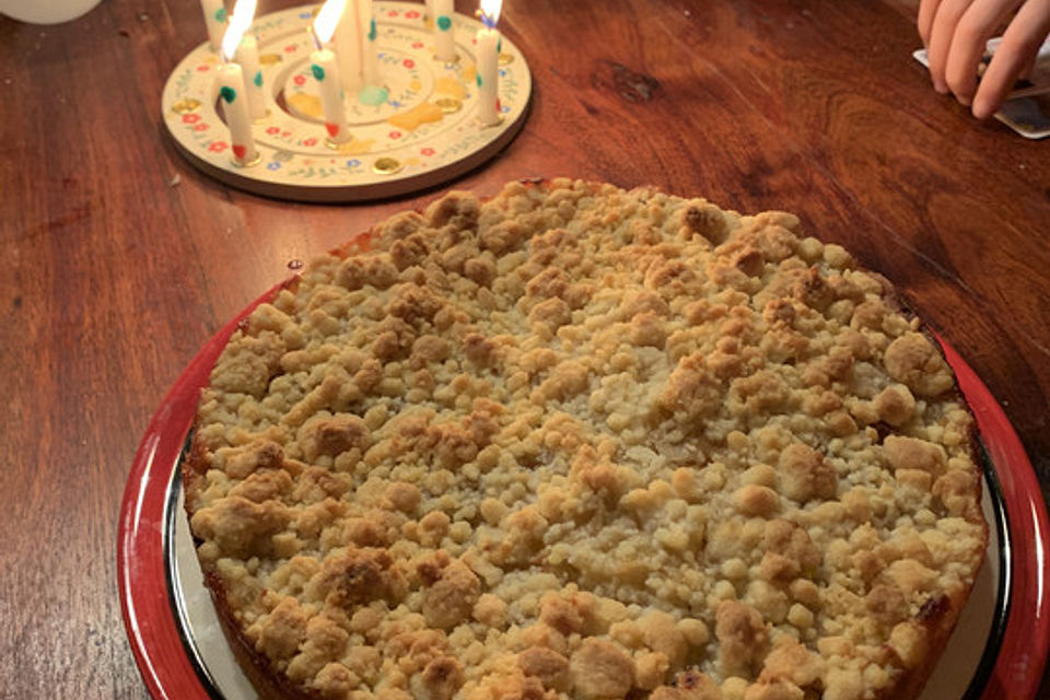 Streusel Apfel Blechkuchen