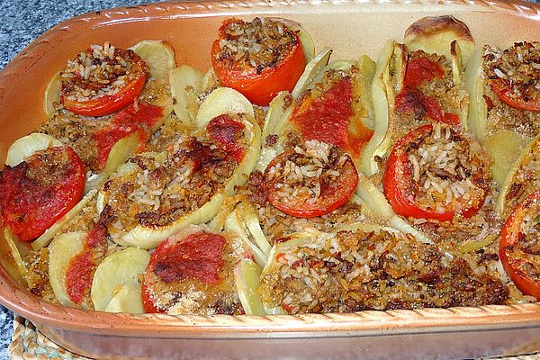 Gefüllte Tomaten und Paprika auf griechische Art von wilde_biene | Chefkoch