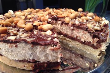 New York Cheesecake mit Erdnussbutter und Schokolade