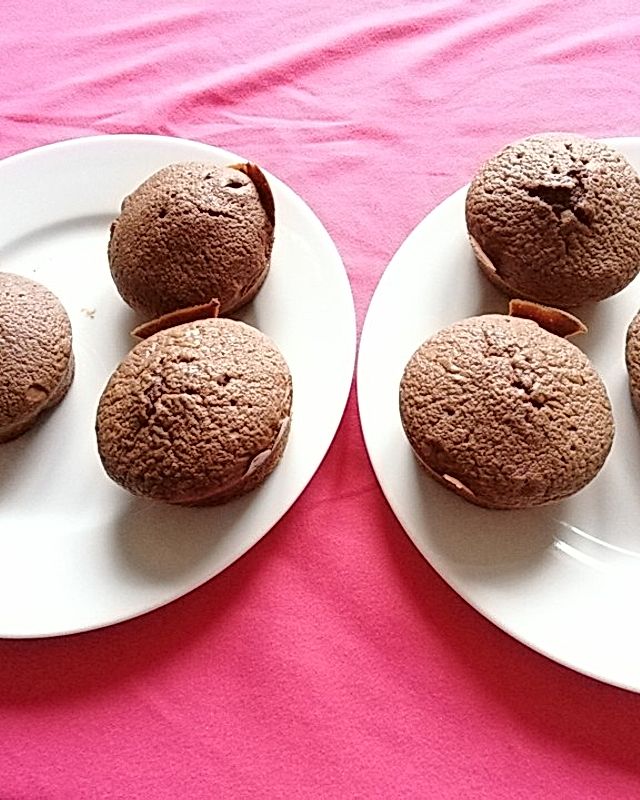 Brownie bzw. Schoko-Muffins mit weichem Kern