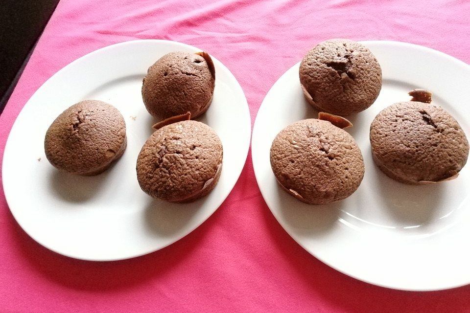 Brownie bzw. Schoko-Muffins mit weichem Kern