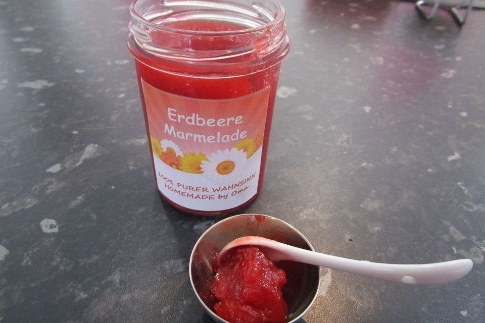 Erdbeer-Himbeer-Marmelade mit Erdbeer-Limes