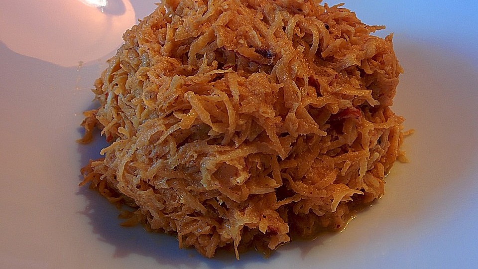 Fruchtiger Möhrensalat mit Mandelmus-Dressing von isa-baerchen| Chefkoch