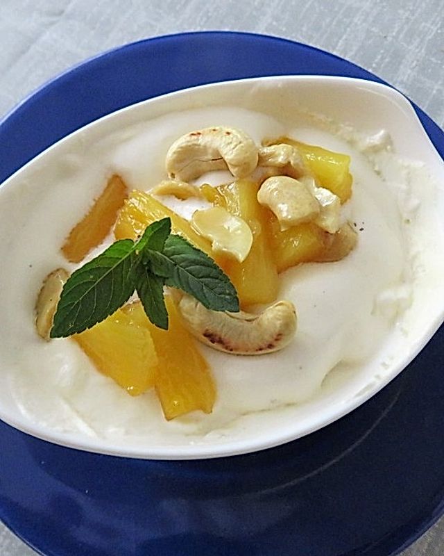 Ananas-Dickmilch-Dessert