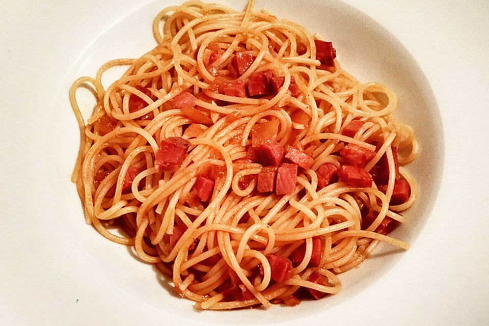 Spaghetti mit Coppa