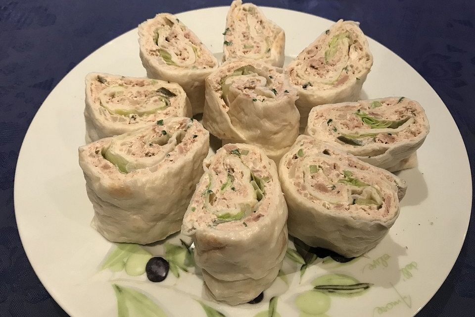 Frische Thunfisch-Wraps