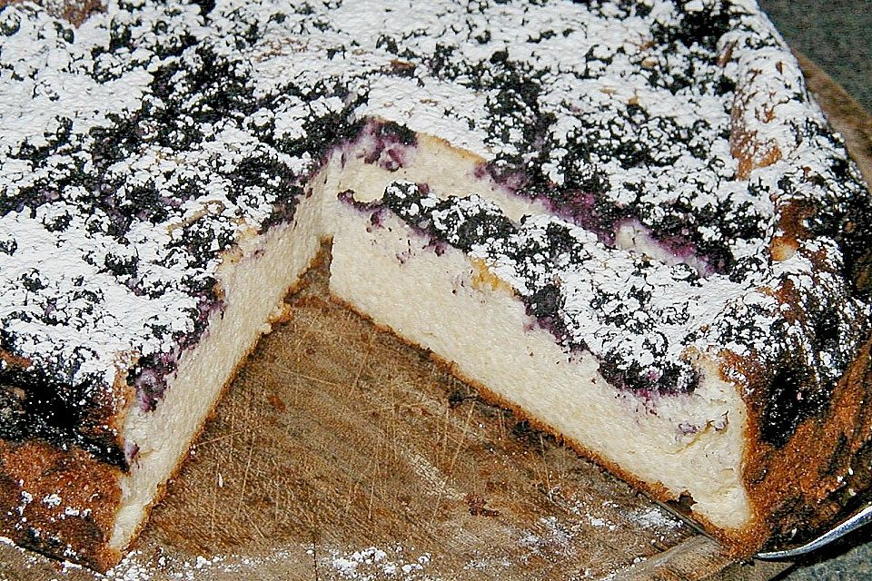 Käse - Heidelbeer Kuchen