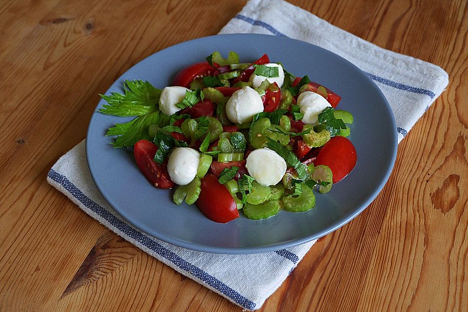 Staudensellerie-Tomaten-Salat