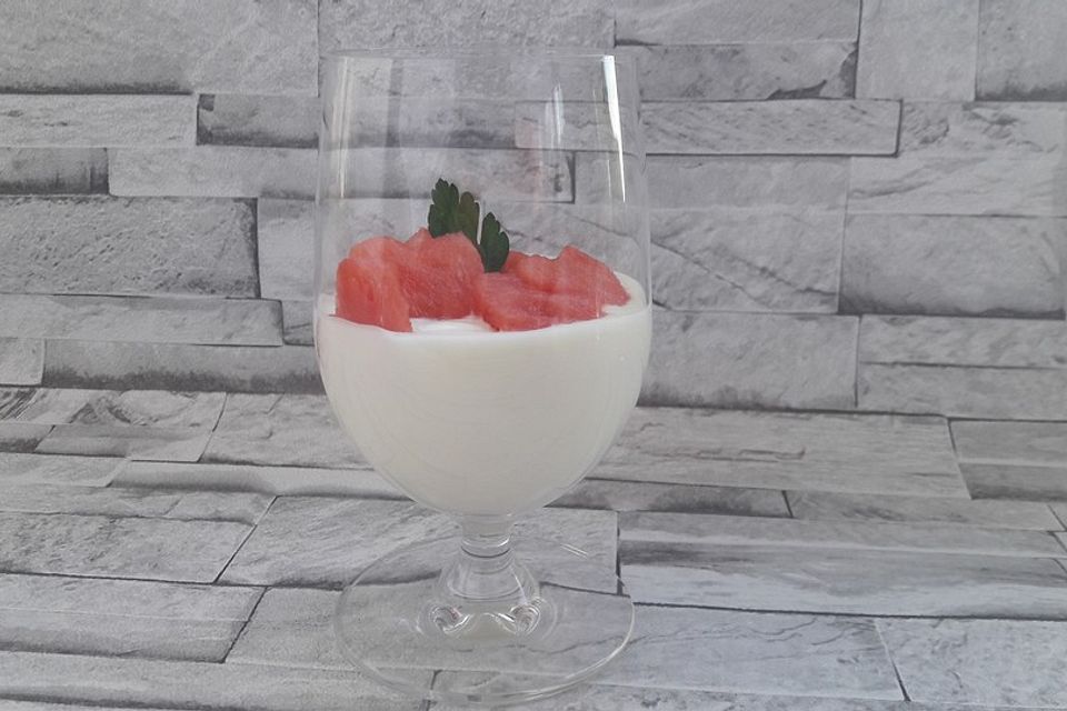 Wassermelone-Griechischer Joghurt-Honig-Dessert