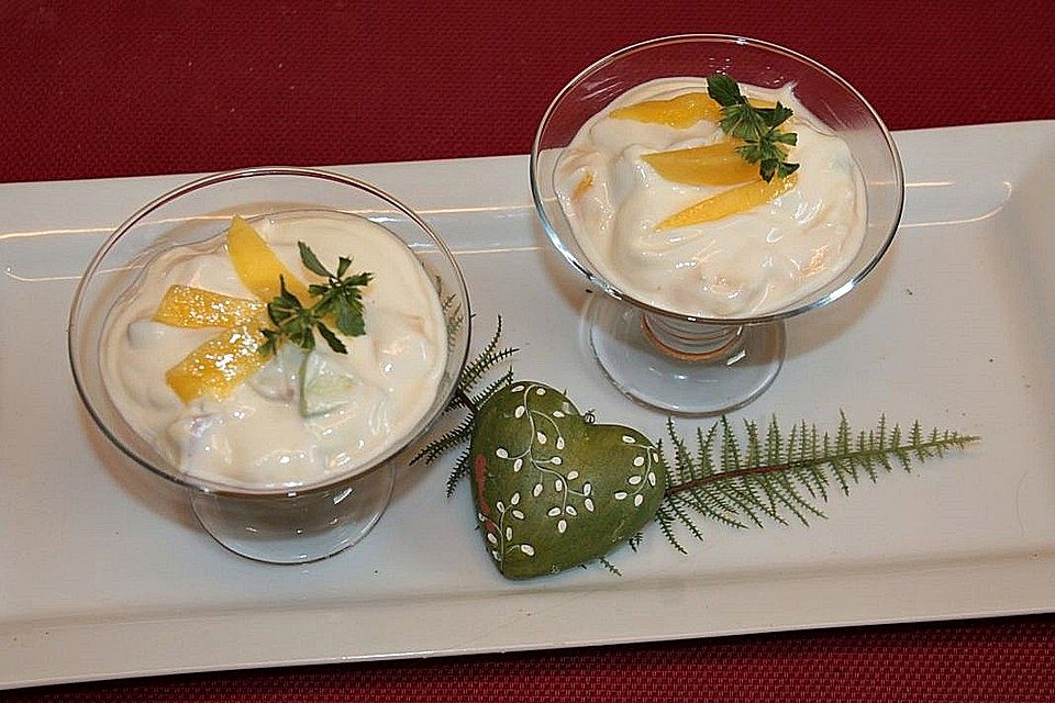 Mango-Apfel-Limetten-Dessert