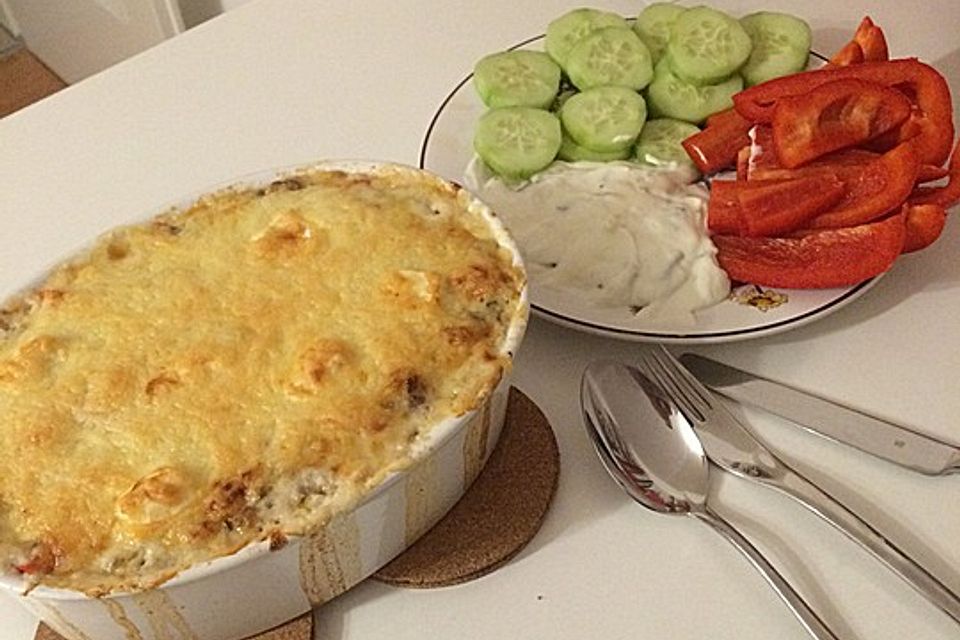 Low-Carb Hack-Tzatziki-Auflauf