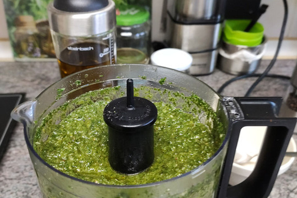 Pesto aus Möhrengrün