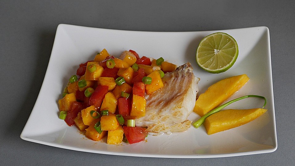 Fischfilet mit Mango-Tomaten-Salsa von ars_vivendi Fischfilet mit Mango-Tomaten-Salsa von ars_vivendi