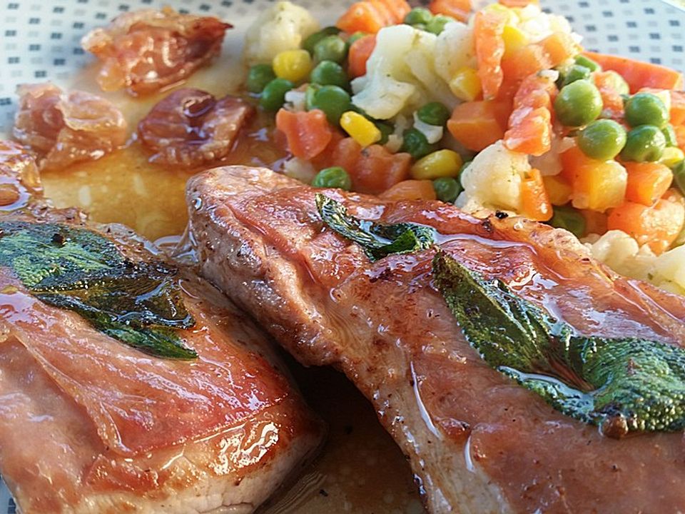 Axels Schweinefilet-Saltimbocca mit Buttergemüse &amp; Baguette von ...