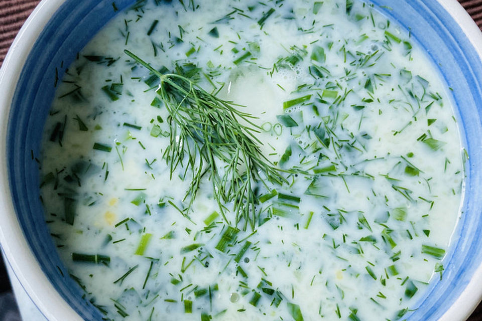 Birgits kalte Gurkensuppe mit Krabben