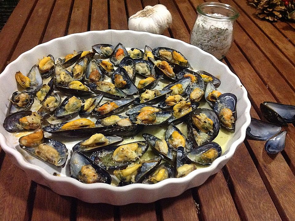 Mit Parmesan überbackene Miesmuscheln von FroNatur| Chefkoch