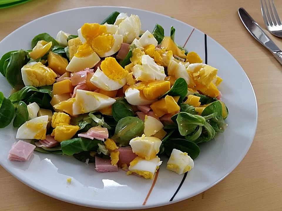 Fruchtiger Feldsalat mit Mango und Schinken von Heike130 | Chefkoch