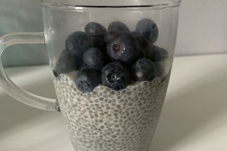 Chia-Pudding mit Heidelbeere