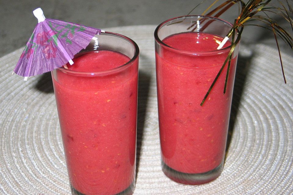 Pfirsich-Himbeer-Smoothie