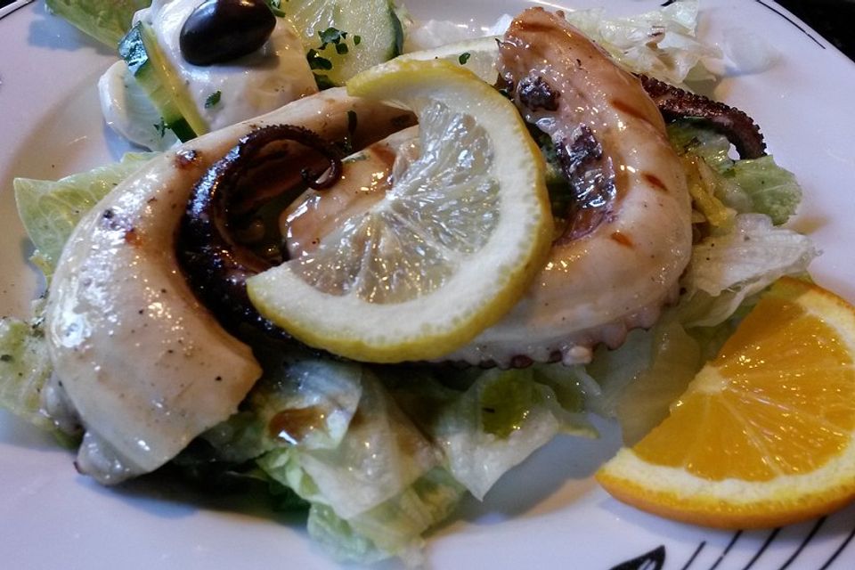 Gegrillter Octopus (Tintenfisch)