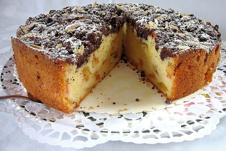 Aprikosen-Schokostreusel-Kuchen