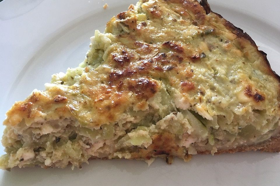 Gurken-Quiche mit Schafskäse Gurken-Quiche mit Schafskäse