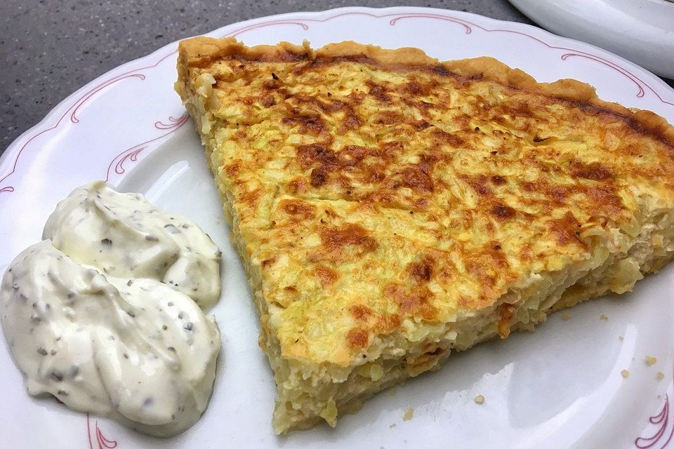 Gurken-Quiche mit Schafskäse