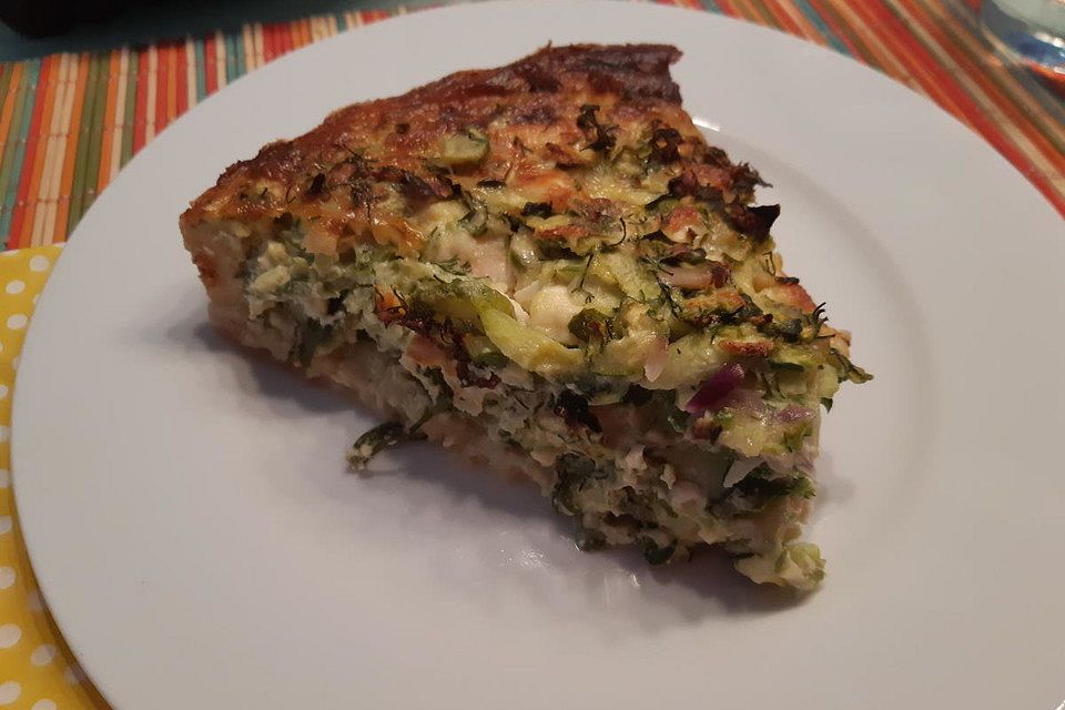 Gurken-Quiche mit Schafskäse Gurken-Quiche mit Schafskäse
