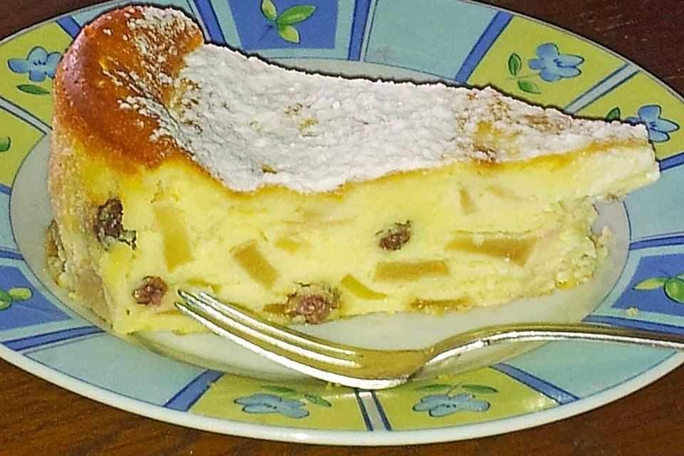 Quark - Apfelkuchen ohne Boden