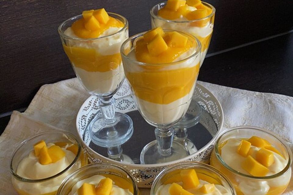 Mango-Vanille-Quark-Dessert à la Dani