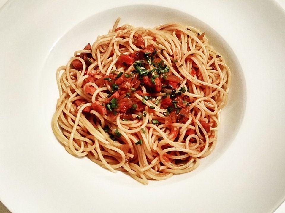 Spaghetti mit Südtiroler Specksauce von McMoe| Chefkoch