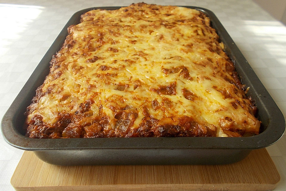 Lasagne mit Auberginen und Hackfleisch