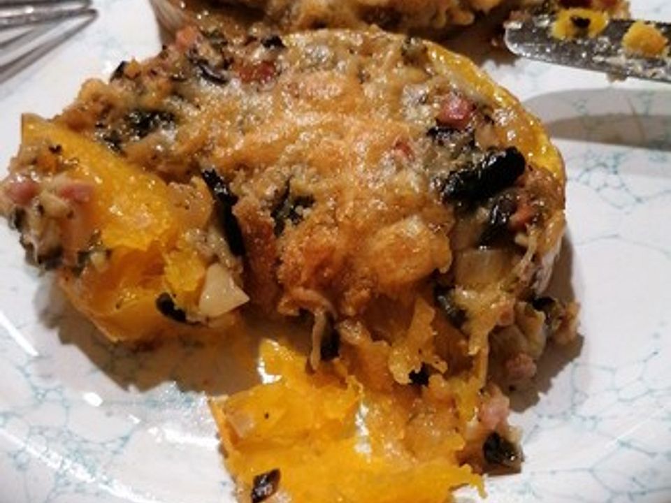 Kürbisschnitzel mit Pilzkruste von rosa-maria756| Chefkoch