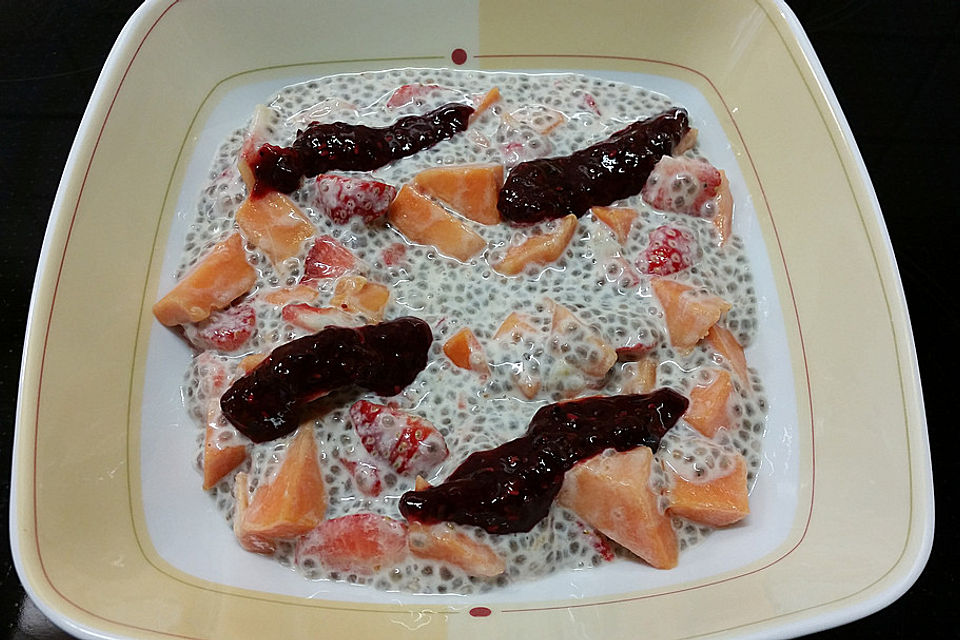 Chia-Frucht-Frühstück