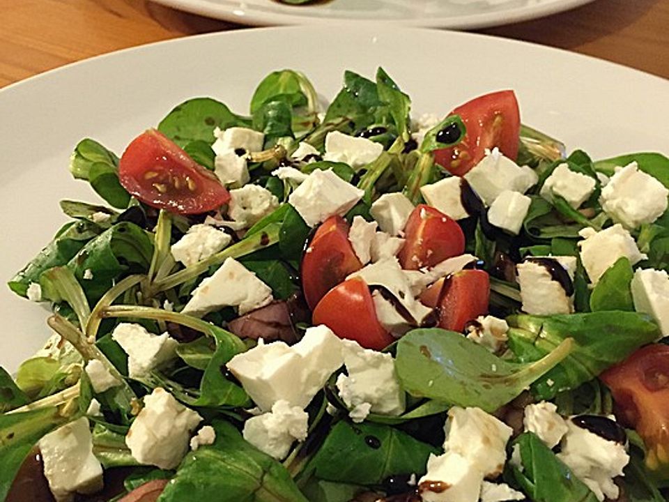 Feldsalat Und Schafskase Mit Himbeerdressing Von S Fuechsle Chefkoch