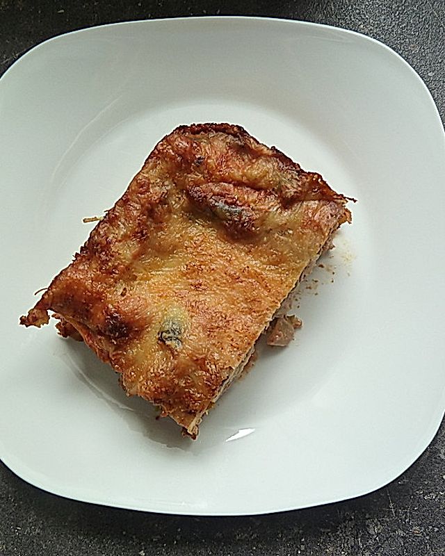 Vegetarische Spitzkohl-Auberginen-Lasagne