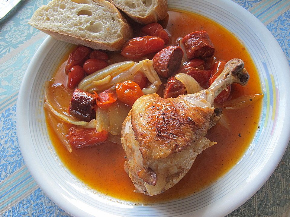 Hähnchen alla diavola mit Chorizo von Monika| Chefkoch