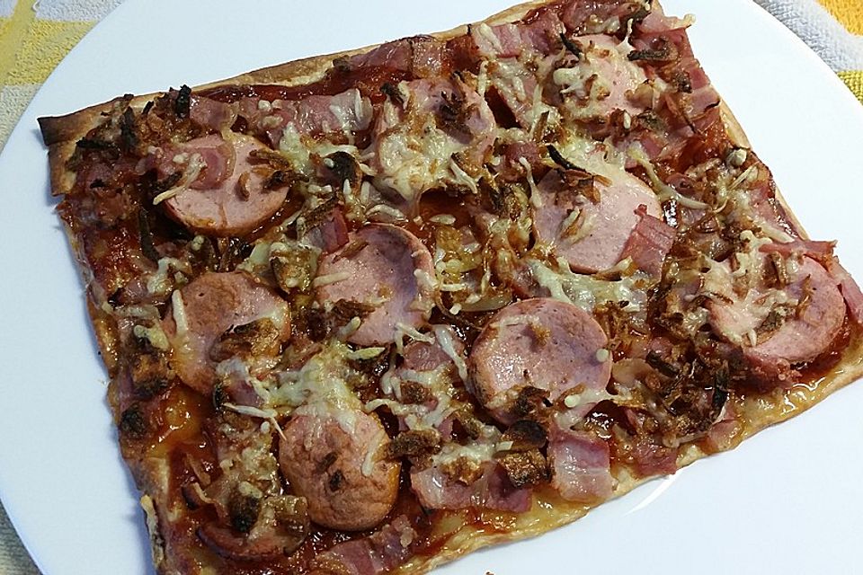 Flammkuchen Currywurst