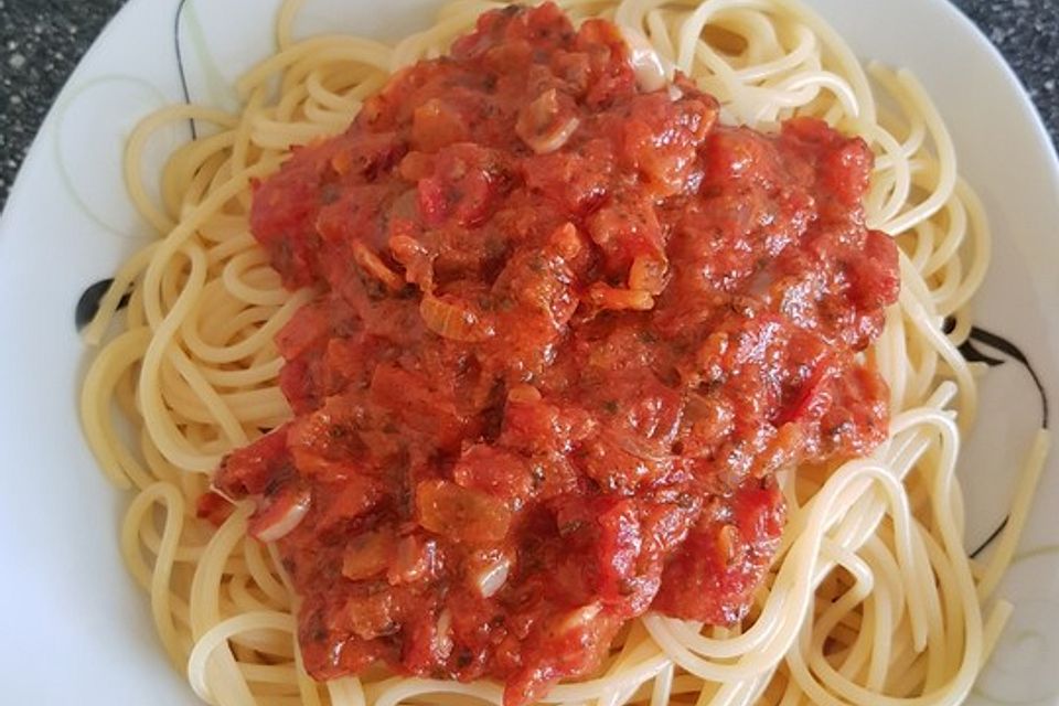 Gorgonzola - Tomaten - Sauce zu Nudeln