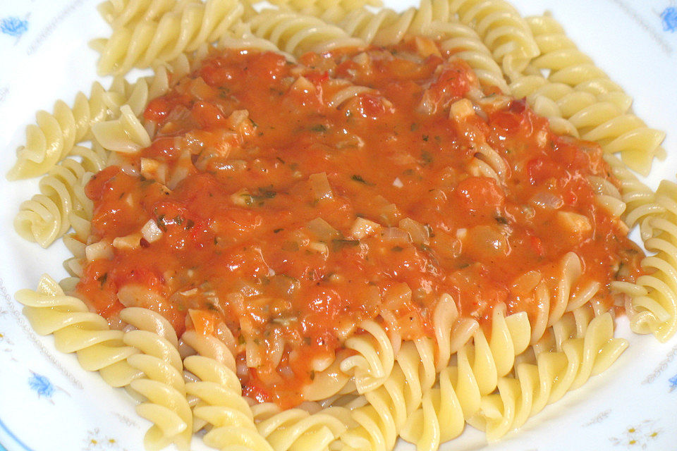 Gorgonzola - Tomaten - Sauce zu Nudeln