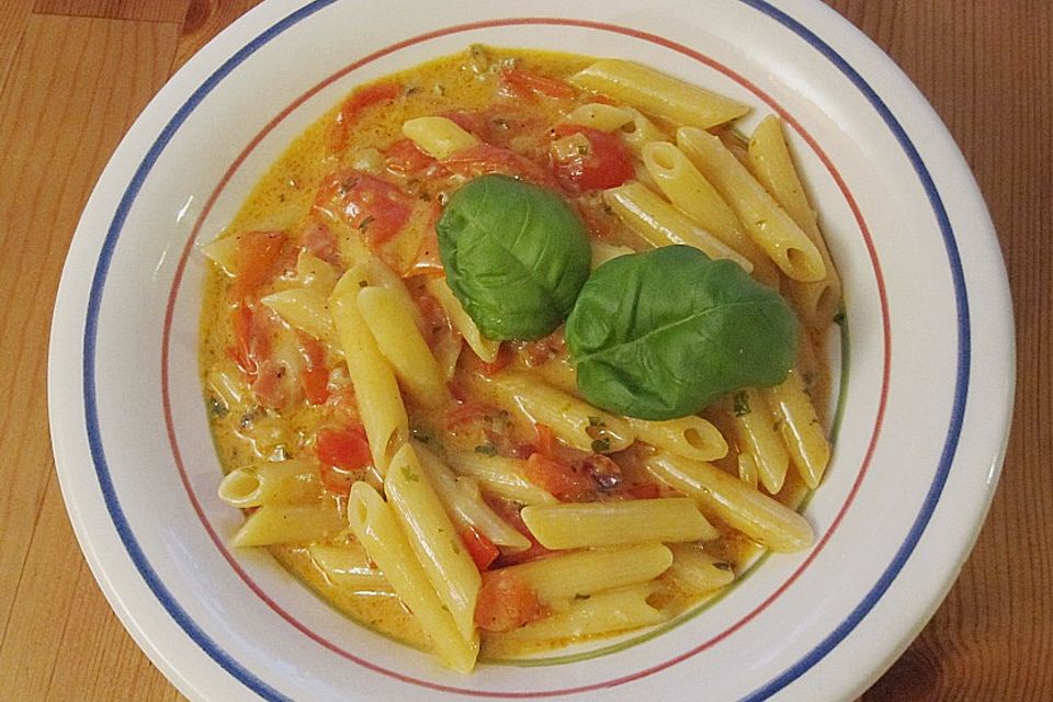 Gorgonzola - Tomaten - Sauce zu Nudeln