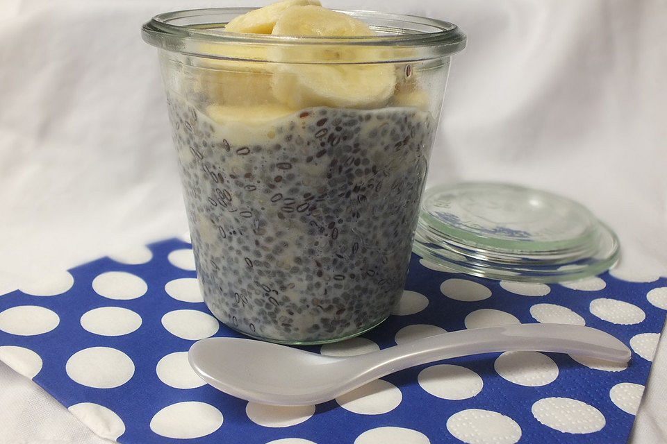 Chia-Samen Pudding mit Banane