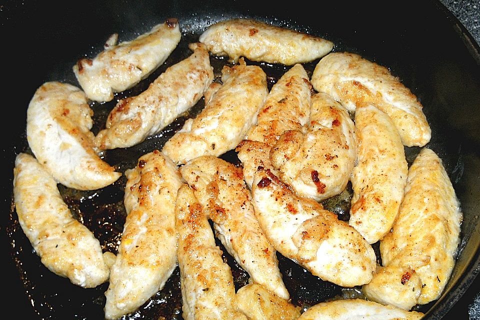 Gebratene Hähncheninnenfilets