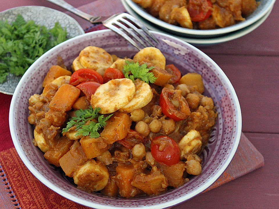 Kürbis Curry mit Bananen