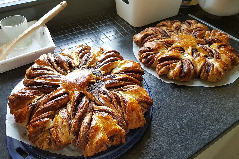 Nutella-Blume aus Brioche